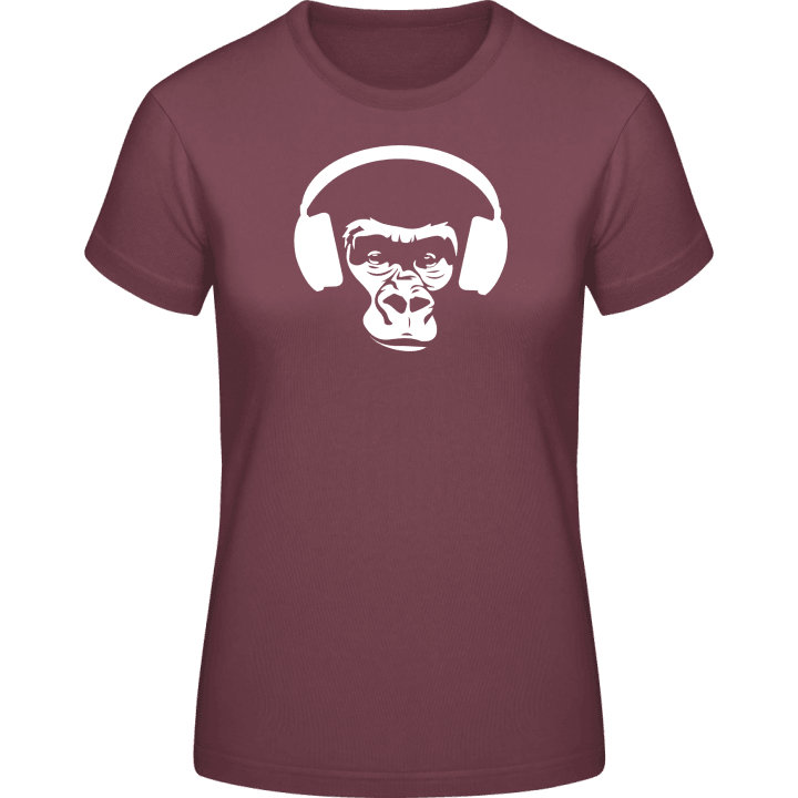 Ape With Headphones T-shirt för kvinnor contain pic