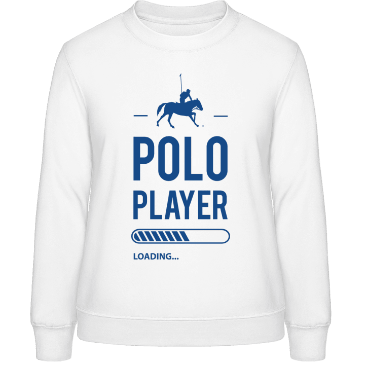 Polo Player Loading Sweatshirt för kvinnor contain pic