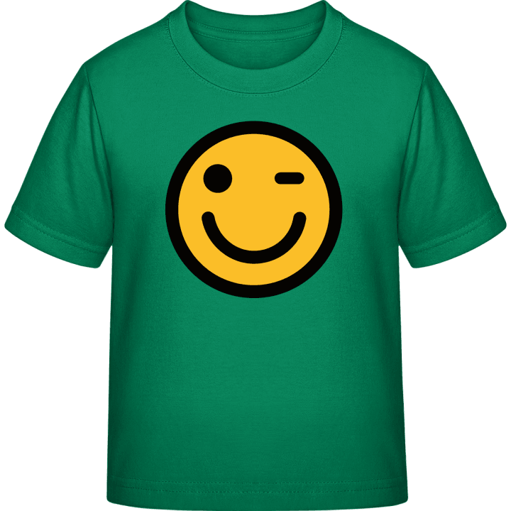 Wink Emoticon T-shirt för barn contain pic