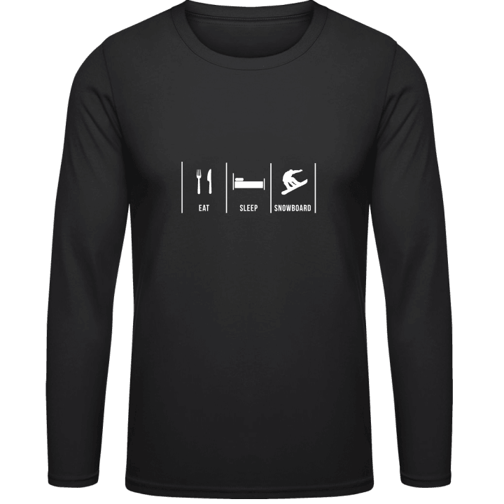 Eat Sleep Snowboarding T-shirt à manches longues contain pic