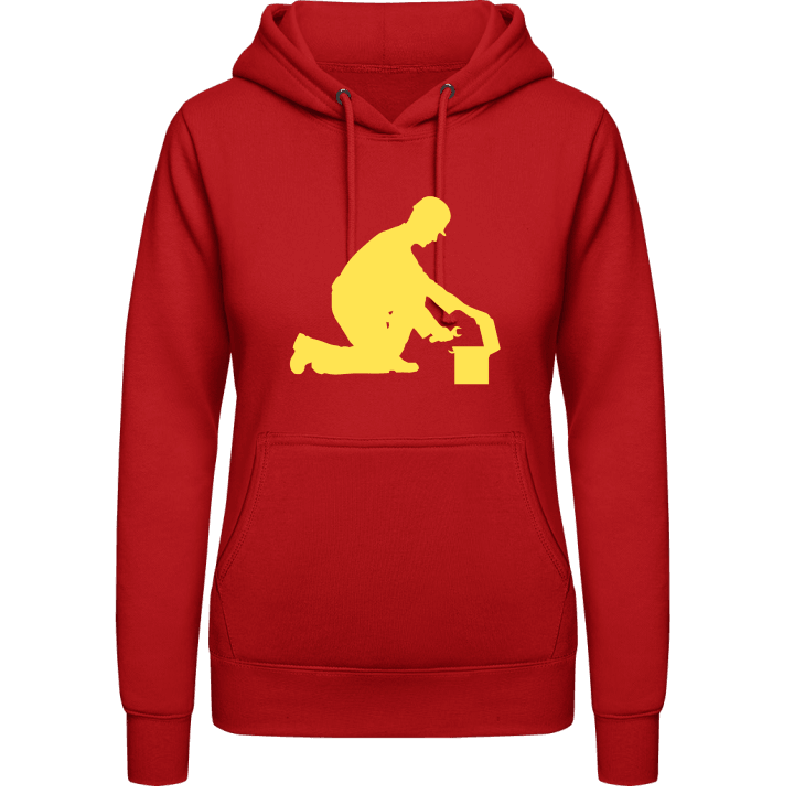 Mechanic And Tool Box Silhouette Sudadera con capucha para mujer contain pic
