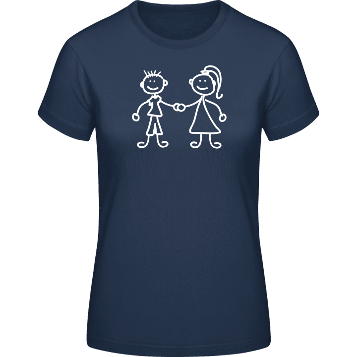 Brother And Sister Hand In Hand T-shirt til kvinder 0 image