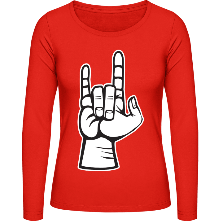 Rock And Roll Hand Langermet skjorte for kvinner contain pic