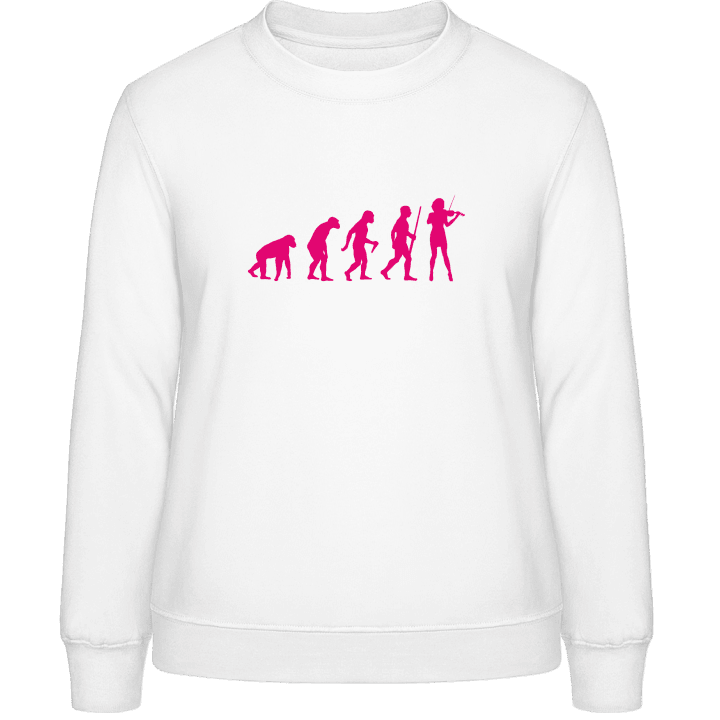 Female Violin Player Evolution Sweatshirt för kvinnor contain pic