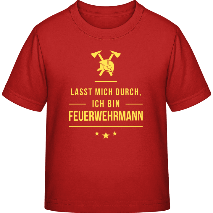 Lasst mich durch ich bin Feuerwehrmann T-shirt för barn contain pic