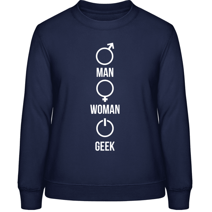 Man Woman Geek Vrouwen Sweatshirt 0 image
