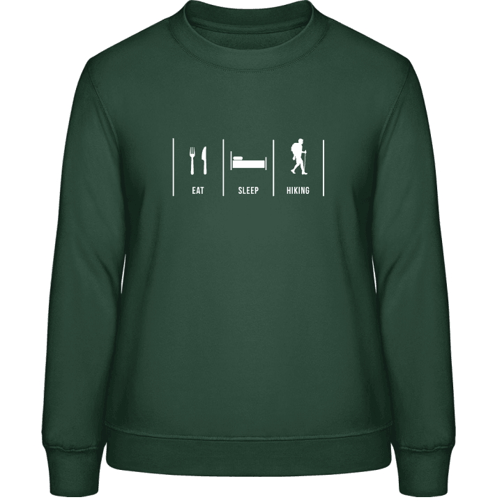 Eat Sleep Hiking Frauen Sweatshirt contain pic