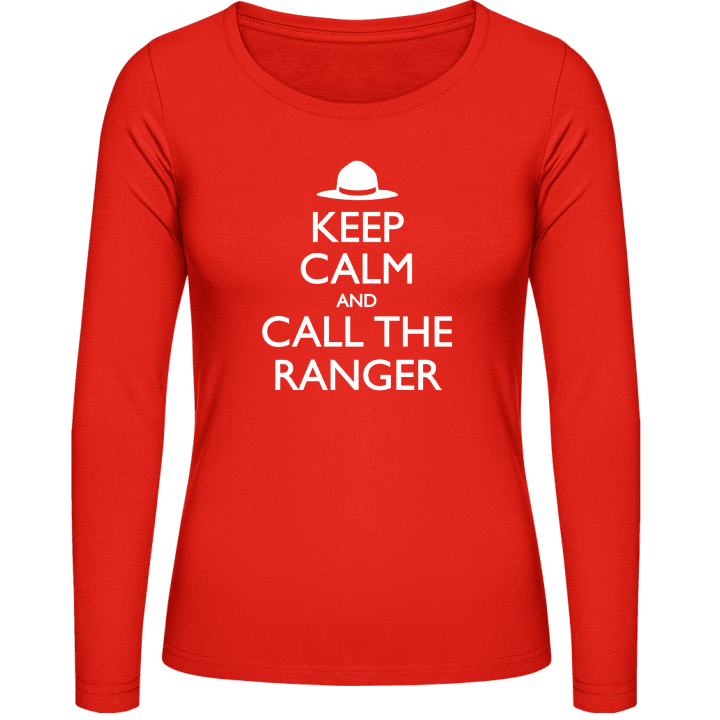 Keep Calm And Call The Ranger Vrouwen Lange Mouw Shirt contain pic
