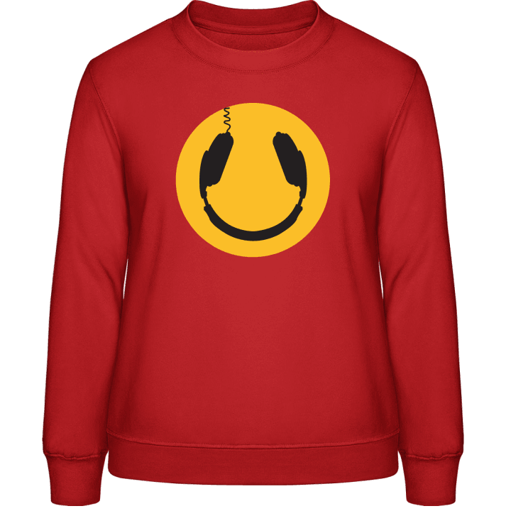 DJ Headphones Smiley Women Sweatshirt contain pic