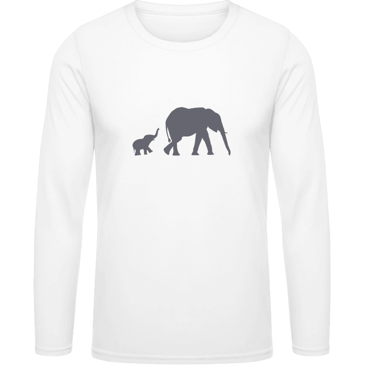Elephants Illustration Long Sleeve Shirt 0 image