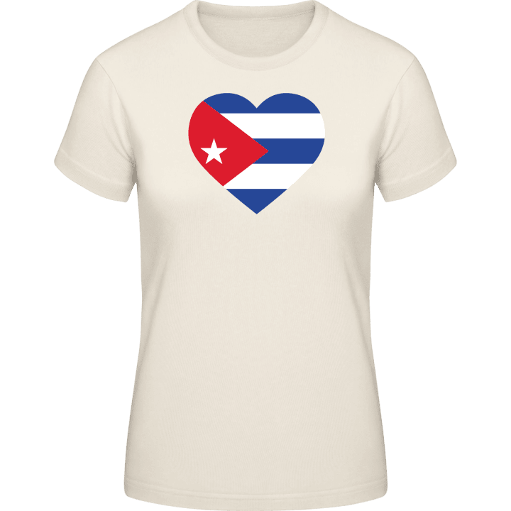 Cuba Heart Flag T-shirt för kvinnor 0 image