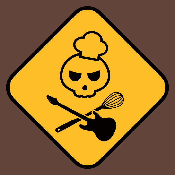 Warning Skull Cooking And Music T-shirt à manches longues pour femmes 0 image