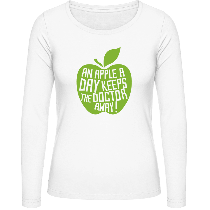 An Apple A Day Keeps The Doctor Away T-shirt à manches longues pour femmes contain pic