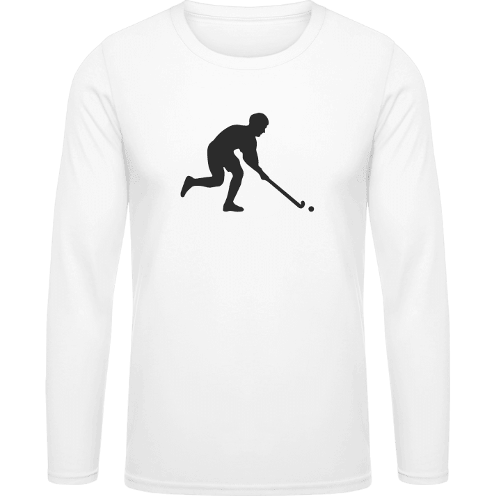 Field Hockey Player Silhouette Long Sleeve Shirt contain pic