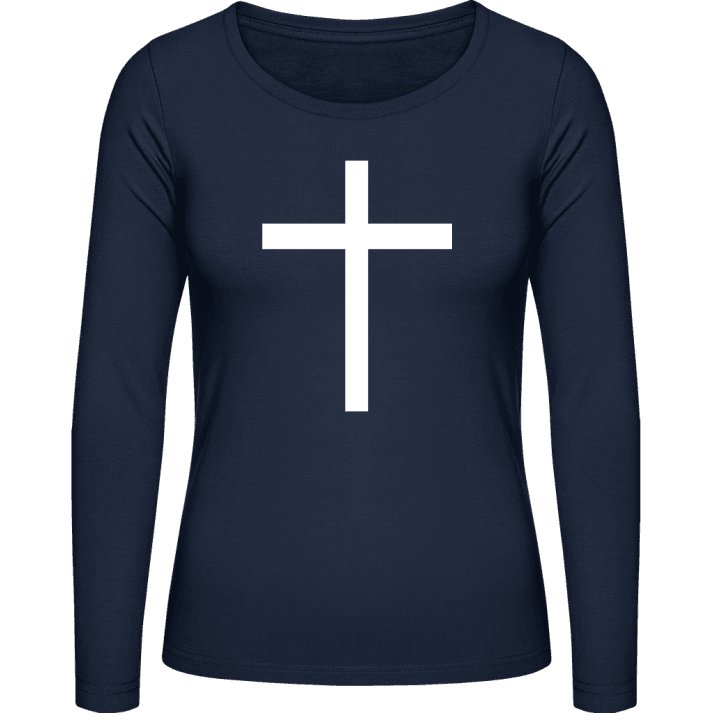 Cross Symbol T-shirt à manches longues pour femmes contain pic