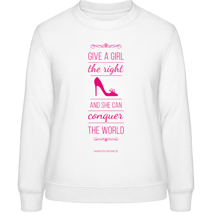 Give a girl the right shoe Sweatshirt för kvinnor 0 image