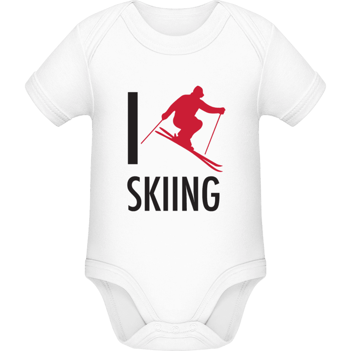 I Love Skiing Baby romperdress contain pic