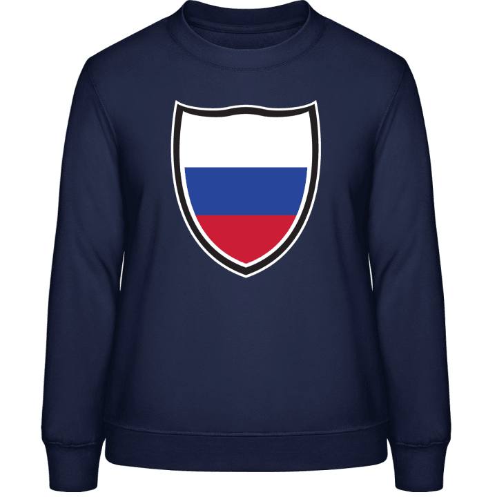 Russian Flag Shield Vrouwen Sweatshirt contain pic