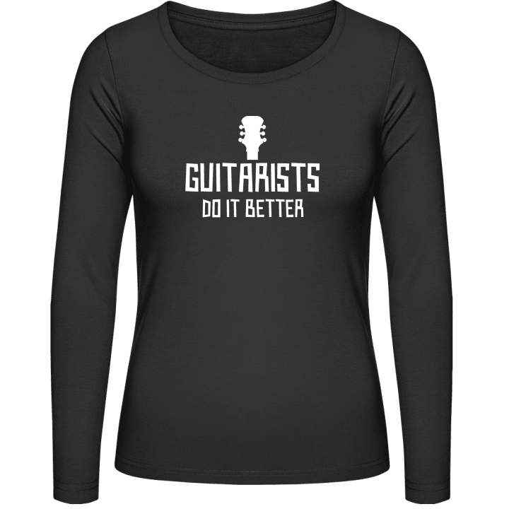 Guitarists Do It Better Langermet skjorte for kvinner contain pic
