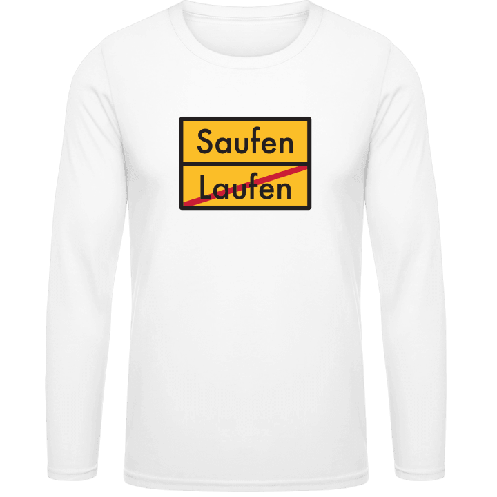 Laufen Saufen T-shirt à manches longues contain pic