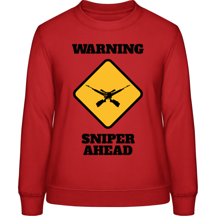 Warning Sniper Ahead Sweatshirt för kvinnor contain pic