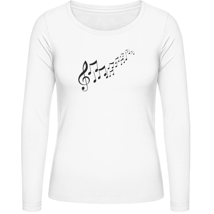 Dancing Music Notes Vrouwen Lange Mouw Shirt contain pic