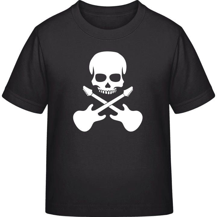 Guitarist Skull Camiseta infantil contain pic