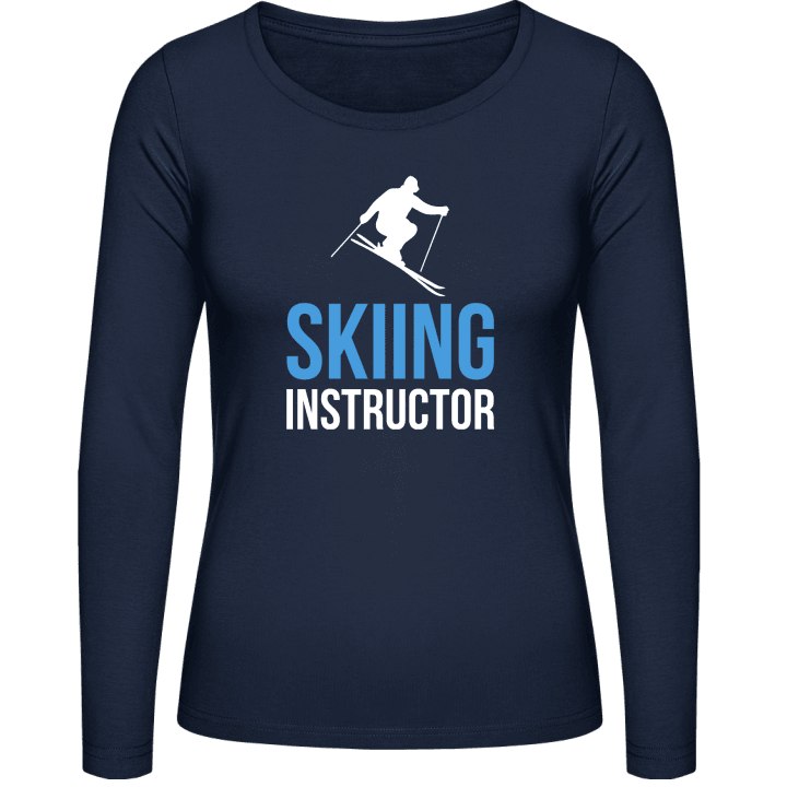 Skiing Instructor T-shirt à manches longues pour femmes contain pic