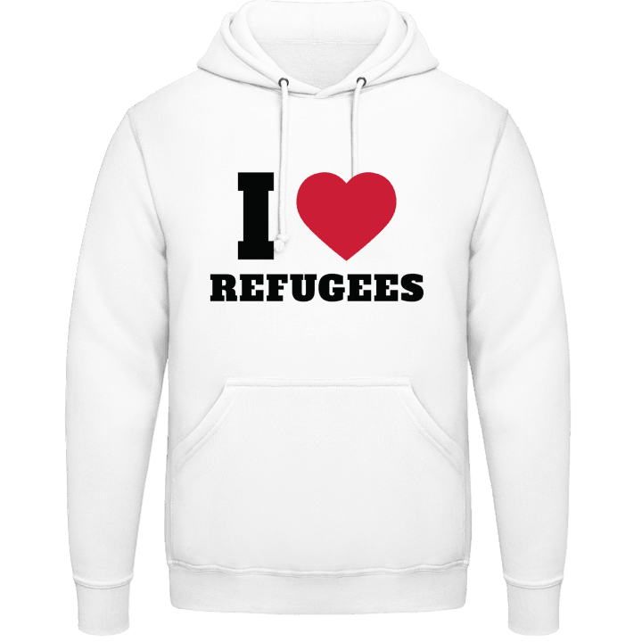 I Love Refugees Felpa con cappuccio contain pic