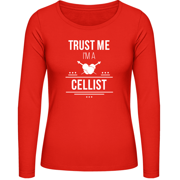 Trust Me I'm A Cellist Langermet skjorte for kvinner contain pic