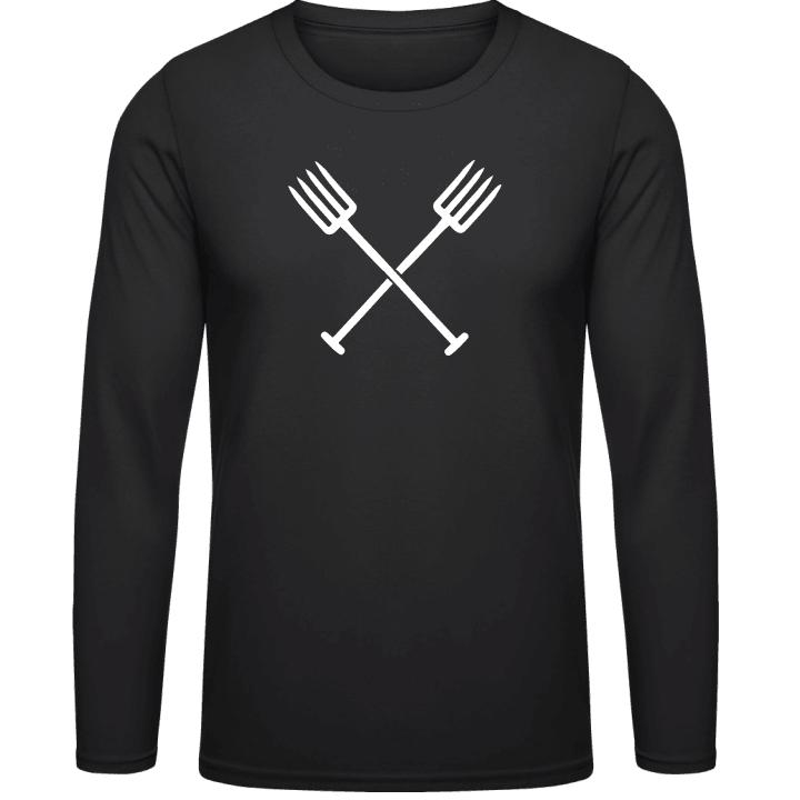 Crossed Pitchforks Long Sleeve Shirt contain pic