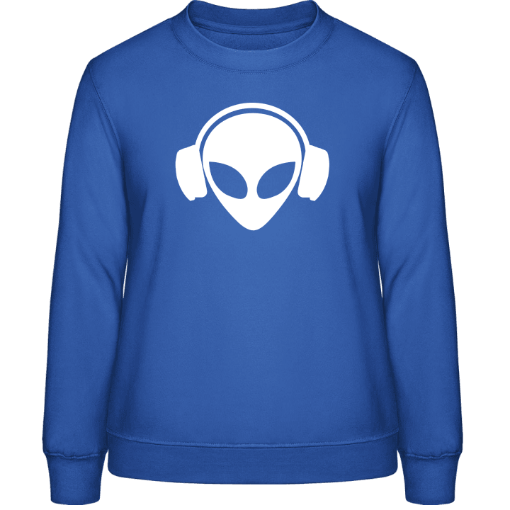 Alien DJ Headphone Sweatshirt för kvinnor contain pic