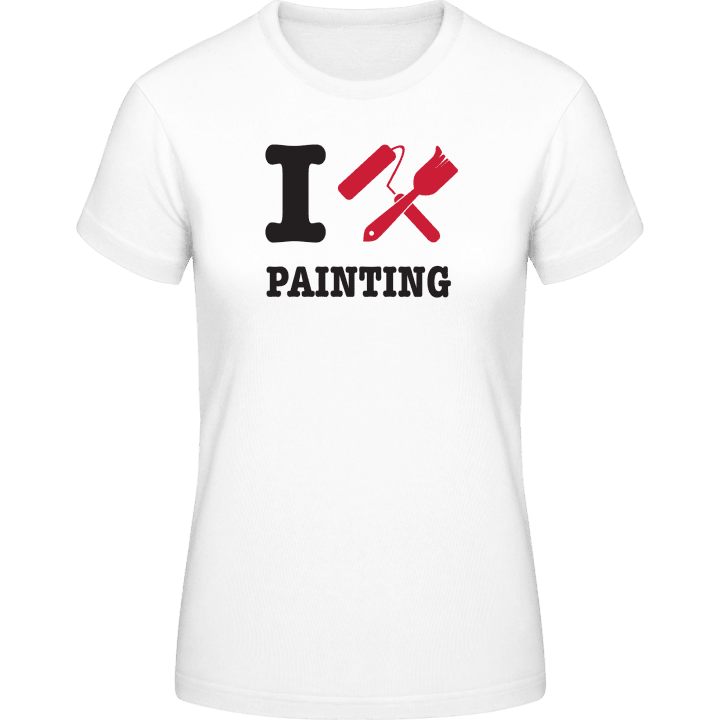 I Love Painting T-skjorte for kvinner contain pic