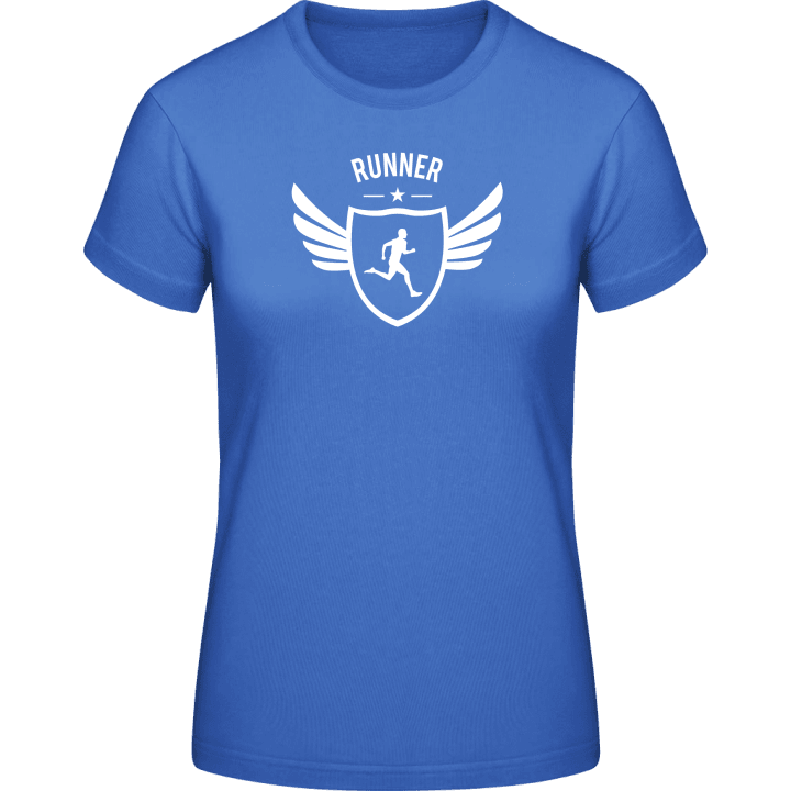 Runner Winged Frauen T-Shirt contain pic