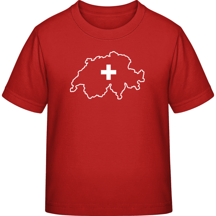 Switzerland Swiss Map T-skjorte for barn contain pic