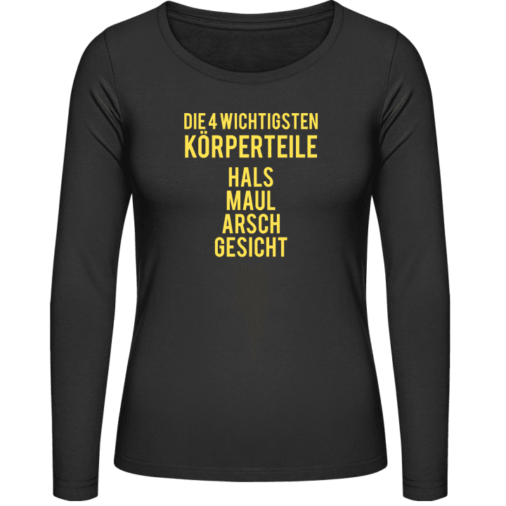 Hals Maul Arsch Gesicht Langermet skjorte for kvinner contain pic