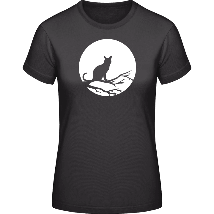 Cat in Moonlight Frauen T-Shirt 0 image