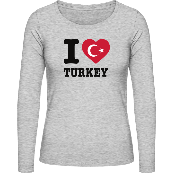 I Love Turkey T-shirt à manches longues pour femmes contain pic