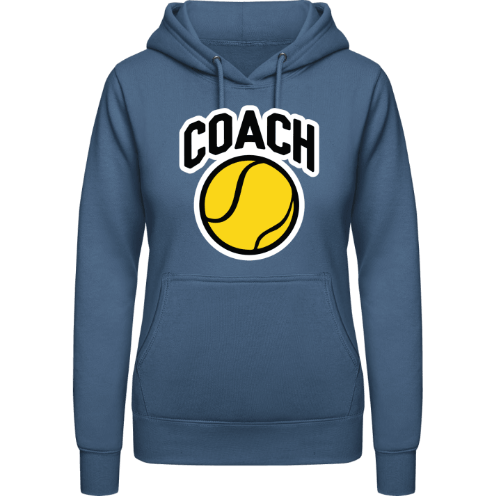 Tennis Coach Logo Felpa con cappuccio da donna contain pic