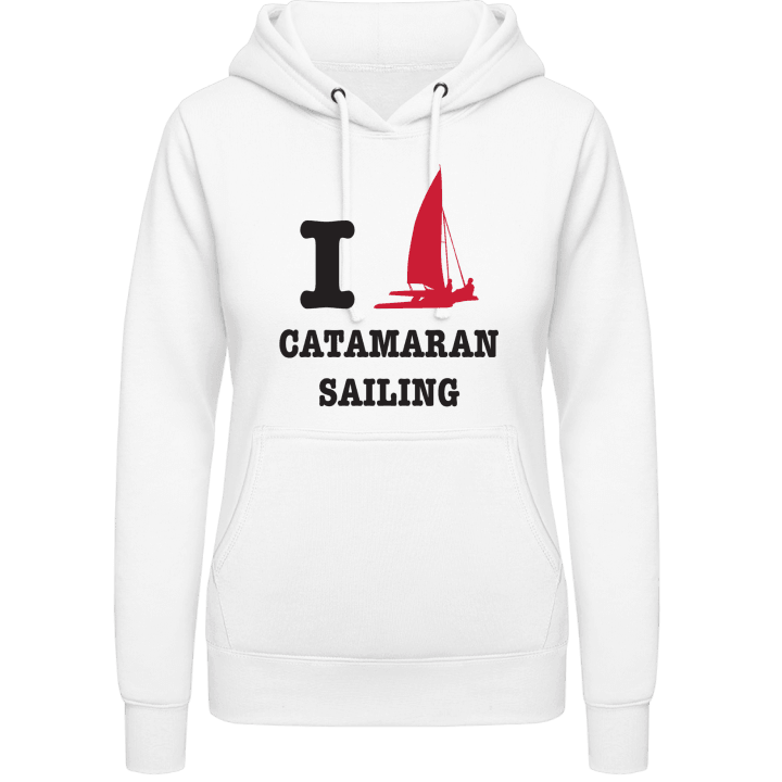 I Love Catamaran Sailing Hoodie för kvinnor contain pic