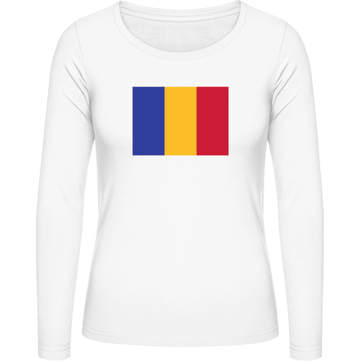 Romania Flag Frauen Langarmshirt contain pic
