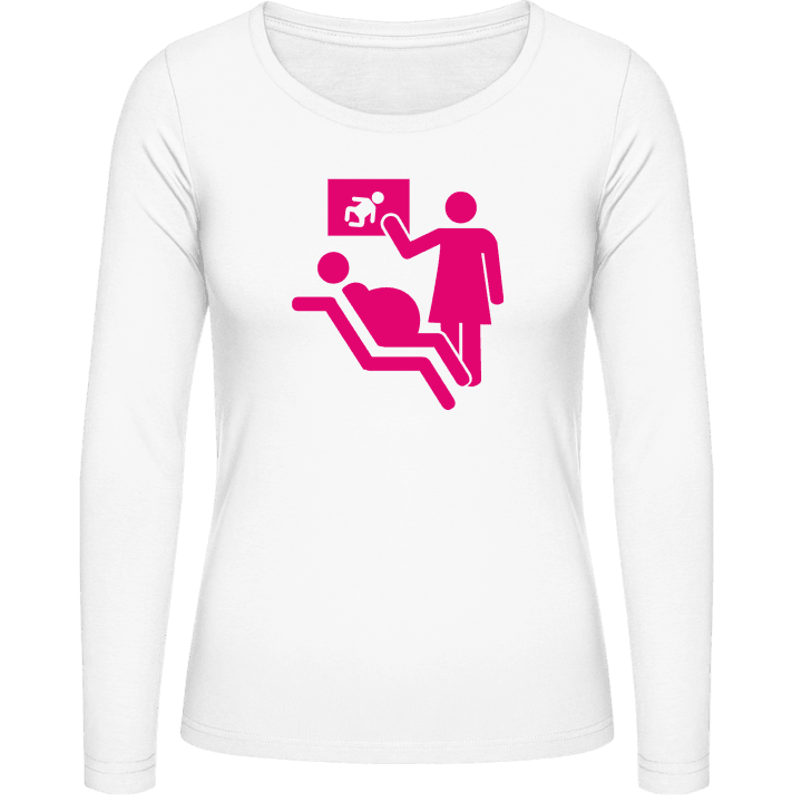 Gynecologist Pictogram Female T-shirt à manches longues pour femmes contain pic