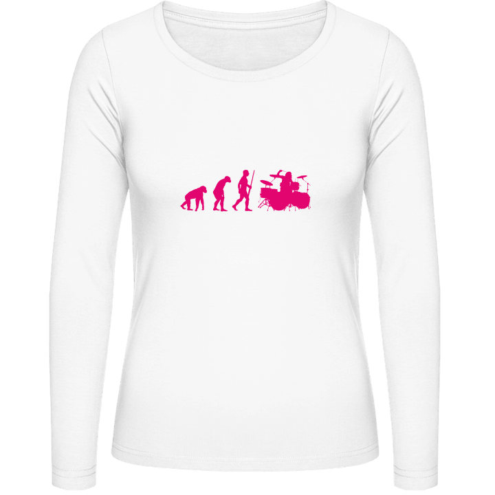 Drummer Girl Evolution Langermet skjorte for kvinner contain pic