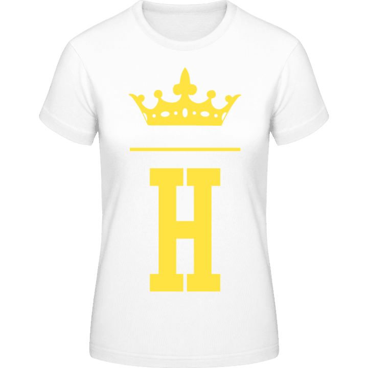 H Initial Name Crown T-shirt til kvinder 0 image