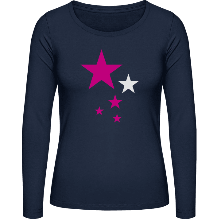 Stars Bicolored Women long Sleeve Shirt 0 image