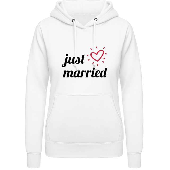 Just Married Heart Hoodie för kvinnor contain pic