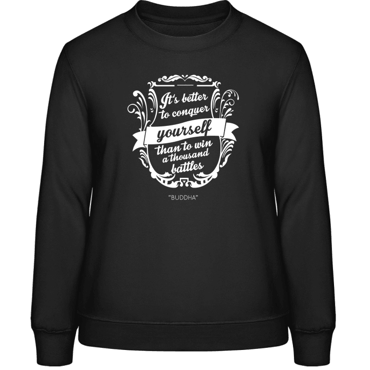 Conquer Yourself Buddha Sweat-shirt pour femme contain pic