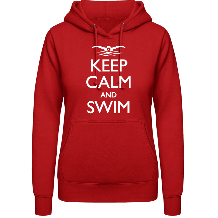 Keep Calm And Swim Frauen Kapuzenpulli contain pic
