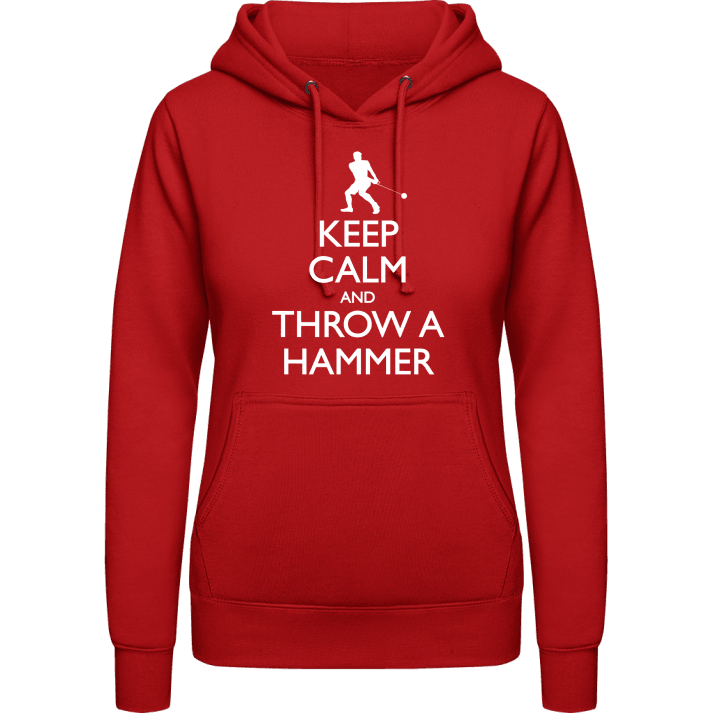 Keep Calm And Throw A Hammer Frauen Kapuzenpulli contain pic