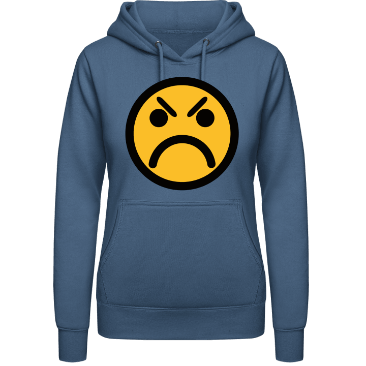 Angry Smiley Emoticon Hoodie för kvinnor contain pic